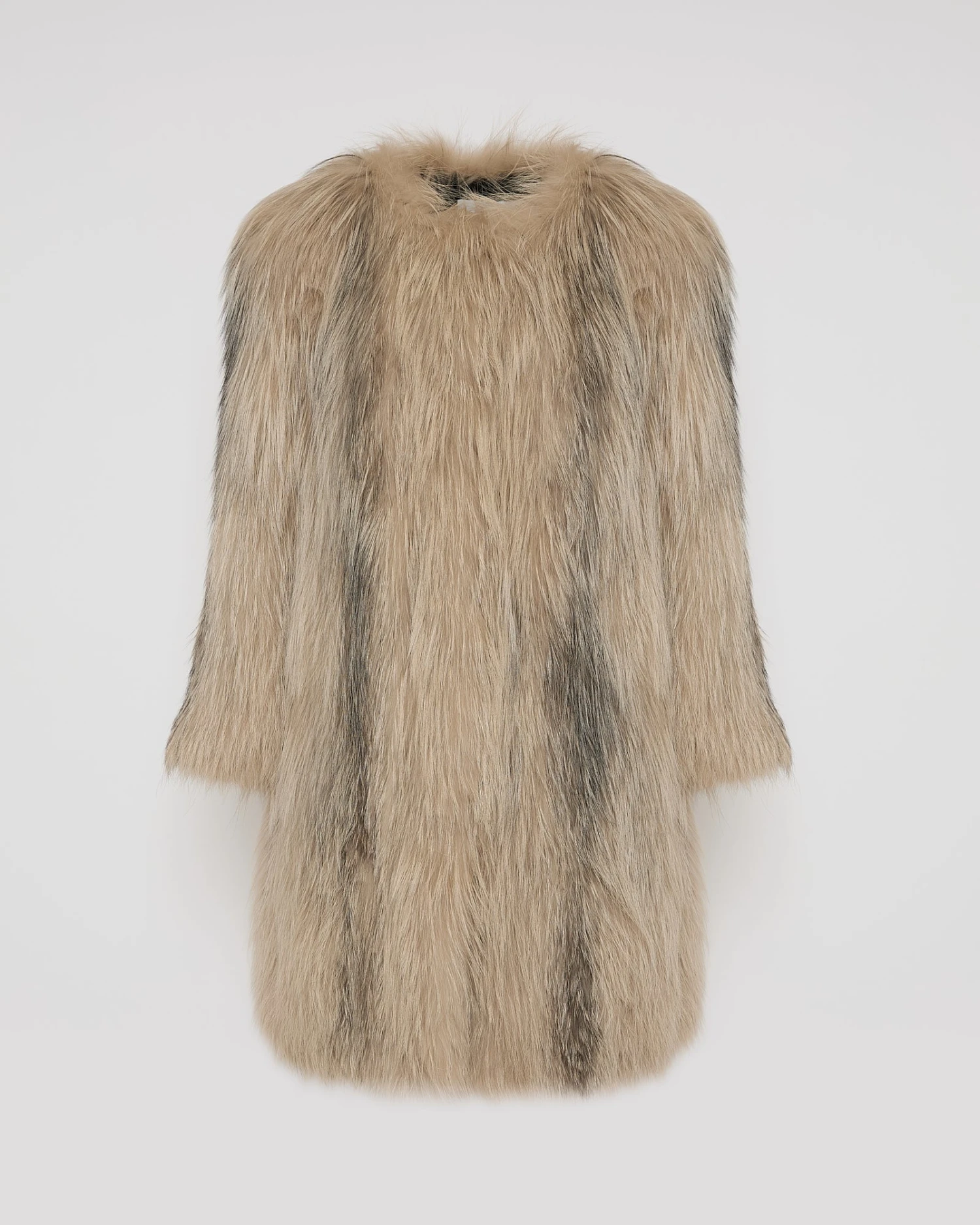 Veste Longue En Fourrure De Renard Tricoté 7 Veste Longue En Fourrure De Renard Tricoté – Image 5