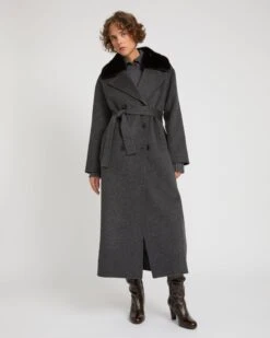 Manteau En Lainage Cachemire Et Fourrure De Vison -yves salomon boutique 26WYM92430CAVIA9124 3 1ab77c3a e33e 4af0 bde5 17c97d36dc16