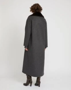 Manteau En Lainage Cachemire Et Fourrure De Vison -yves salomon boutique 26WYM92430CAVIA9124 4 300acced b45c 416a 9408 8954a374d8d0