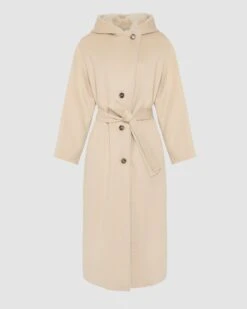 Manteau Long En Lainage Cachemire Et Fourrure De Vison -yves salomon boutique 26WYM93130CAVIA2122 9