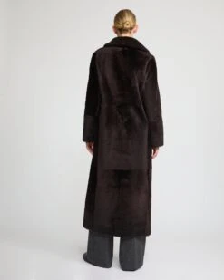 Manteau Long Réversible En Peau Lainée D'agneau Lacon -yves salomon boutique 26WYM93530MERLA2009 5