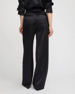 Pantalon Large En Satin Lourd De Laine -yves salomon boutique 26WYP009XXSALAC99 3