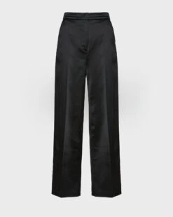 Pantalon Large En Satin Lourd De Laine -yves salomon boutique 26WYP009XXSALAC99 8