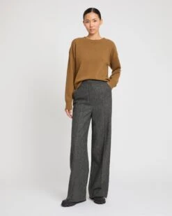 Pantalon Tailleur En Flanelle -yves salomon boutique 26WYP029XXTIFLA9082 3 1f12f0ff 25cd 43ff bb5c 987d178ef52c