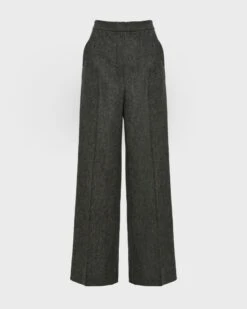 Pantalon Tailleur En Flanelle -yves salomon boutique 26WYP029XXTIFLA9082 8