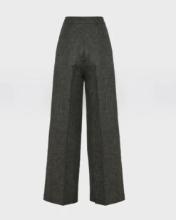 Pantalon Tailleur En Flanelle -yves salomon boutique 26WYP029XXTIFLA9082 9