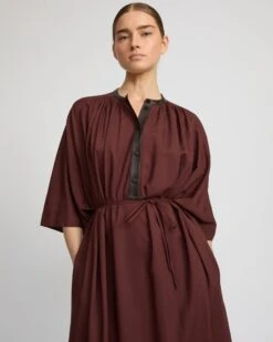 Robe Kaftan En Voile De Laine -yves salomon boutique 26WYR00520VOLAA2252 4
