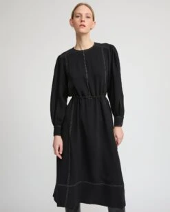Robe Coulissée En Crèpe De Soie