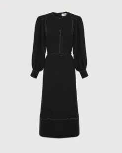 Robe Coulissée En Crèpe De Soie -yves salomon boutique 26WYR02520CRSOC99 9