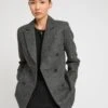 Veste Tailleur En Flanelle -yves salomon boutique 26WYV03070TIFLA9082
