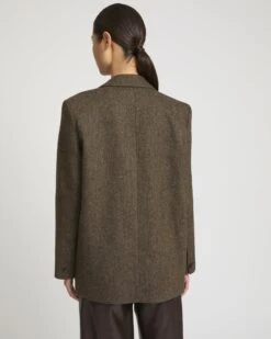 Veste Tailleur Oversized En Flanelle -yves salomon boutique 26WYV03273TIFLA2259 3 4d4990f7 07cf 4b7b b4b2 bb63aff512c7