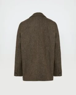 Veste Tailleur Oversized En Flanelle -yves salomon boutique 26WYV03273TIFLA2259 9