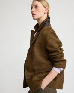 Veste En Lainage Cachemire Double Face