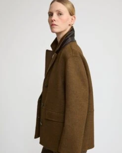 Veste En Lainage Cachemire Double Face -yves salomon boutique 26WYV03962CATLB3197 4