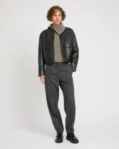 Veste En Cuir D'agneau