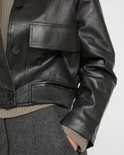 Veste En Cuir D'agneau -yves salomon boutique 26WYV20853APXXC99 3 1bfac584 7e08 4197 8c8e 3f7c00c7bc13