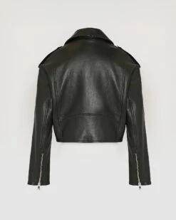 Perfecto Croppé En Cuir D'agneau -yves salomon boutique 26WYV21050AGANC99 10