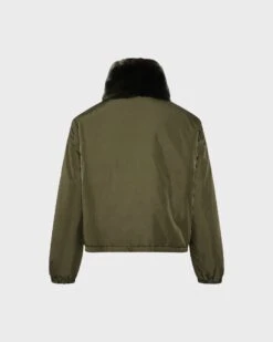 Veste Boxy En Fourrure De Lapin Rex Réversible Et Tissu Technique -yves salomon boutique 26WYV30354REXXA8001 10 999db2da d5a6 4b7b be6e 68b7978527d9