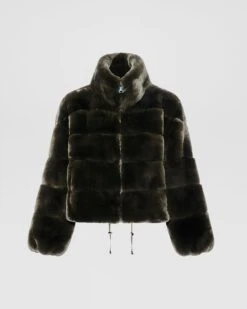 Veste Boxy En Fourrure De Lapin Rex Réversible Et Tissu Technique -yves salomon boutique 26WYV30354REXXA8001 11 06a4fc67 a4e7 4c4f 9ca6 86f43d3dbd51