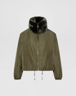 Veste Boxy En Fourrure De Lapin Rex Réversible Et Tissu Technique -yves salomon boutique 26WYV30354REXXA8001 9 ef340719 a66a 42a2 a271 5c5c2c5862c6