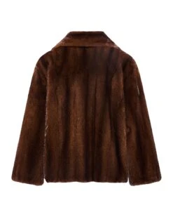 Veste Courte Croisée En Fourrure De Vison -yves salomon boutique 26WYV35468VFLXLUNA 10