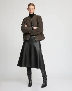 Veste Teddy En Agneau Mérinos Suède