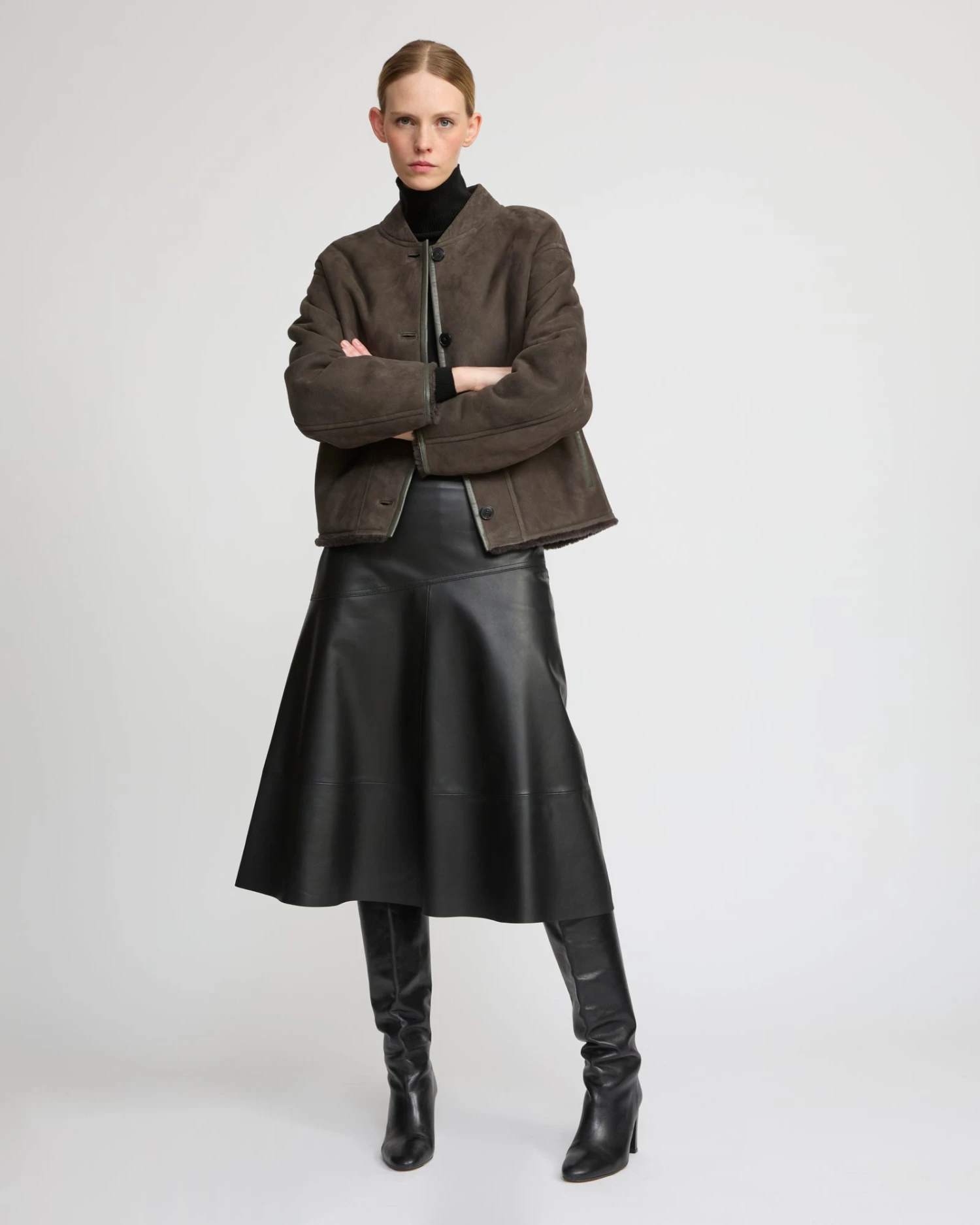 Veste Teddy En Agneau Mérinos Suède 3 Veste Teddy En Agneau Mérinos Suède