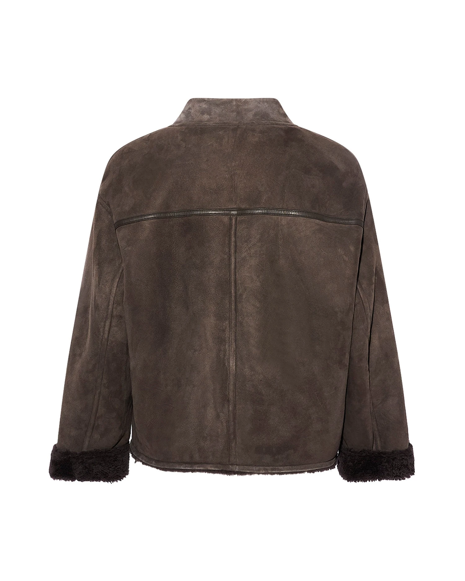 Veste Teddy En Agneau Mérinos Suède 9 Veste Teddy En Agneau Mérinos Suède – Image 7