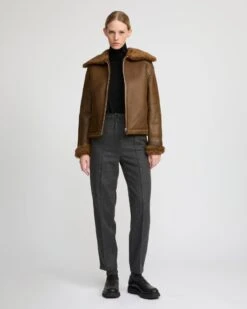 Veste Boxy En Agneau Mérinos Gonfio 10 Veste Boxy En Agneau Mérinos Gonfio -yves salomon boutique 26WYV61657MEGOA2251 3