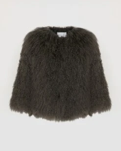 Veste Courte En Agneau De Mongolie 10 Veste Courte En Agneau De Mongolie -yves salomon boutique 26WYV62554AGMOA9015 9