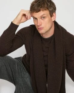 Echarpe En Maille épaisse Chinée 100% Cachemire