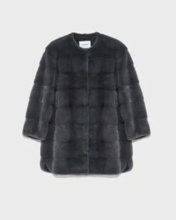 Veste Longue En Fourrure De Vison