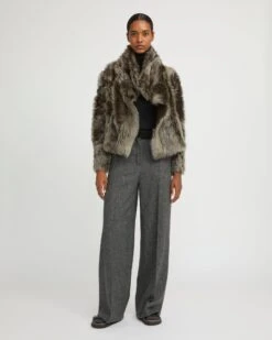 Veste Courte En Peau Lainée D'agneau De Toscane