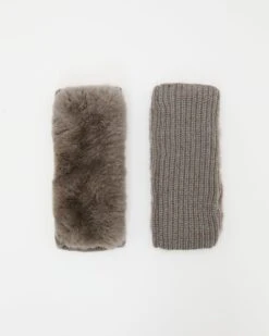 Mitaines En Maille Cachemire Laine Et Lapin Rex